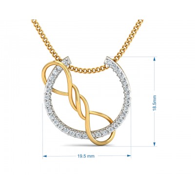 Tanya Diamond Pendant set in Gold
